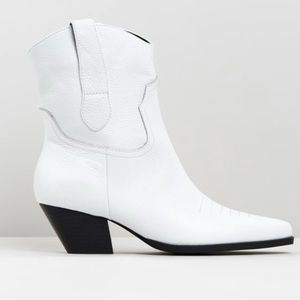 Sol Sana Alister Leather Boot Size 6.5 White